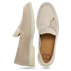 DAMES Cesare Gaspari Loafers^Platform Moccasins Aurora - Ivory