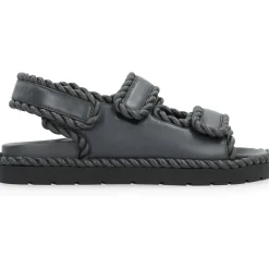 DAMES Bottega Veneta Platte sandalen met Torchon decoratie