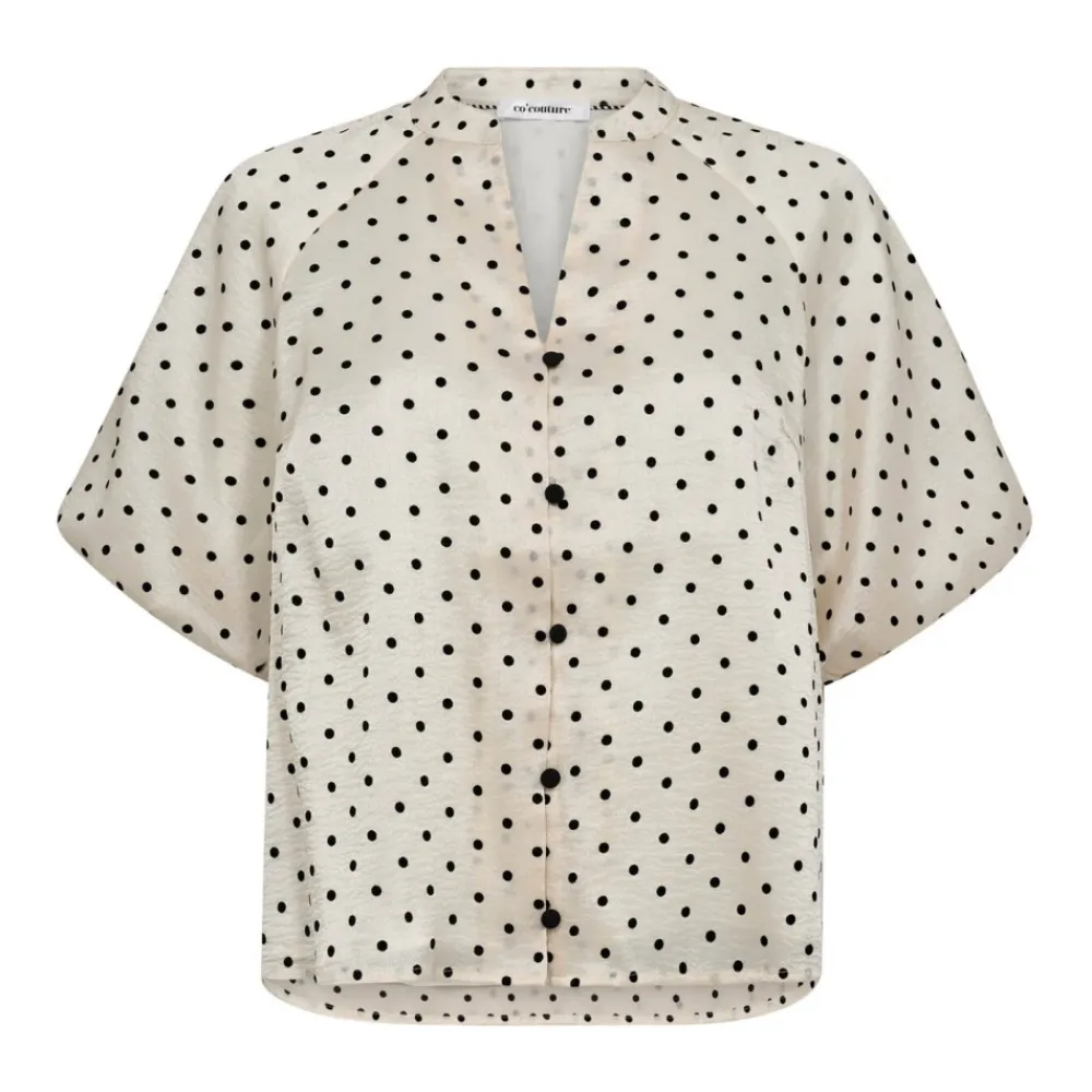DAMES Co'Couture Polka Dot V-hals Blouse