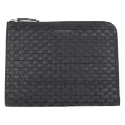 Heren Orciani Tassen^Portadocumenti in pelle intrecciata