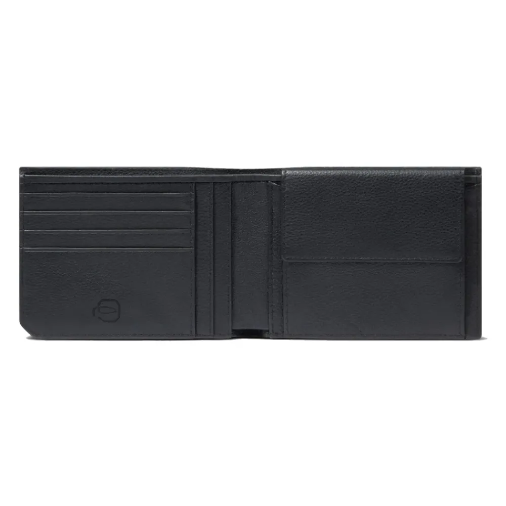 Heren Piquadro Portefeuilles^Portemonnee met Muntzak en RFID-bescherming