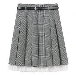 DAMES Self Portrait Rokken^Prince Of Wales Geruite Geplooide Midi Rok