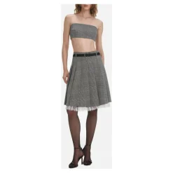 DAMES Self Portrait Rokken^Prince Of Wales Geruite Geplooide Midi Rok