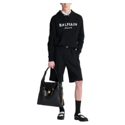 Heren Balmain Printed Cotton Hoodie