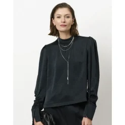 DAMES Dante 6 Blouses^Pristine Turtle Top in Midnight Green