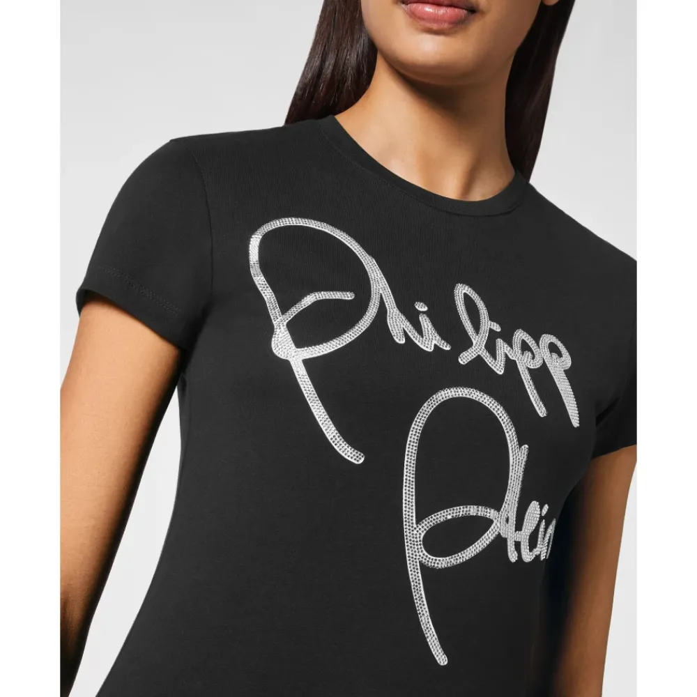 DAMES Philipp Plein Shirts^Pure T-Shirt met Kristallen