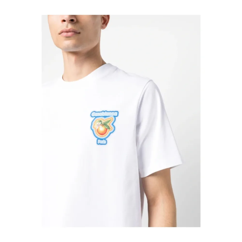 Heren Casablanca Radiating Orange T-Shirt