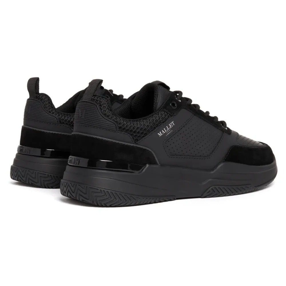 Heren Mallet London Radnor Triple Black Sneaker SS24