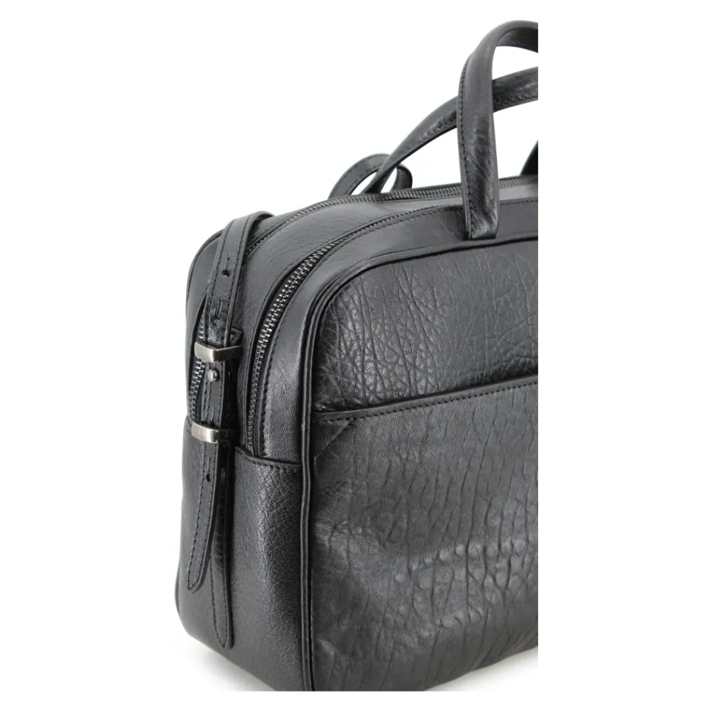 DAMES Weekend Max Mara Rechthoekige leren handtas met ritssluitingen