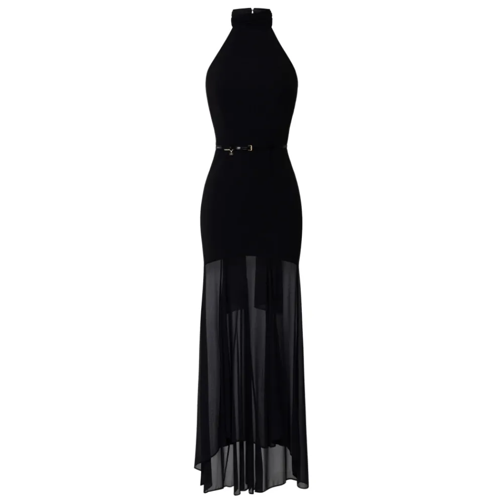 DAMES Elisabetta Franchi Jurken^Red Carpet Halterneck Crêpe Jurk