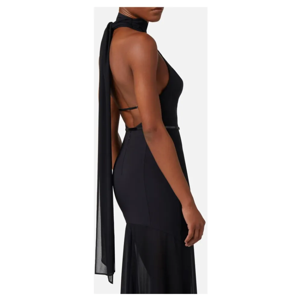 DAMES Elisabetta Franchi Jurken^Red Carpet Halterneck Crêpe Jurk