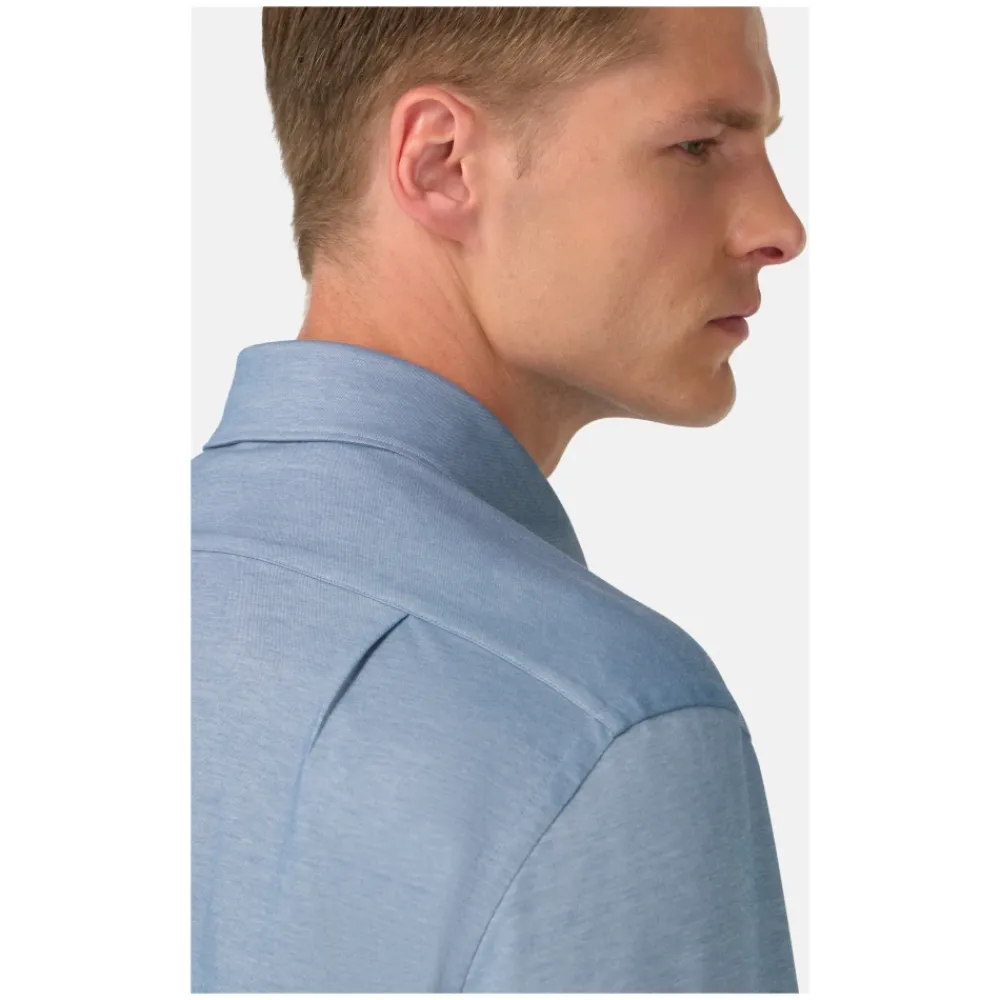 Heren Boggi Milano Overhemden^Regular Fit Japans Jersey Polo Shirt