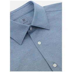 Heren Boggi Milano Overhemden^Regular Fit Japans Jersey Polo Shirt