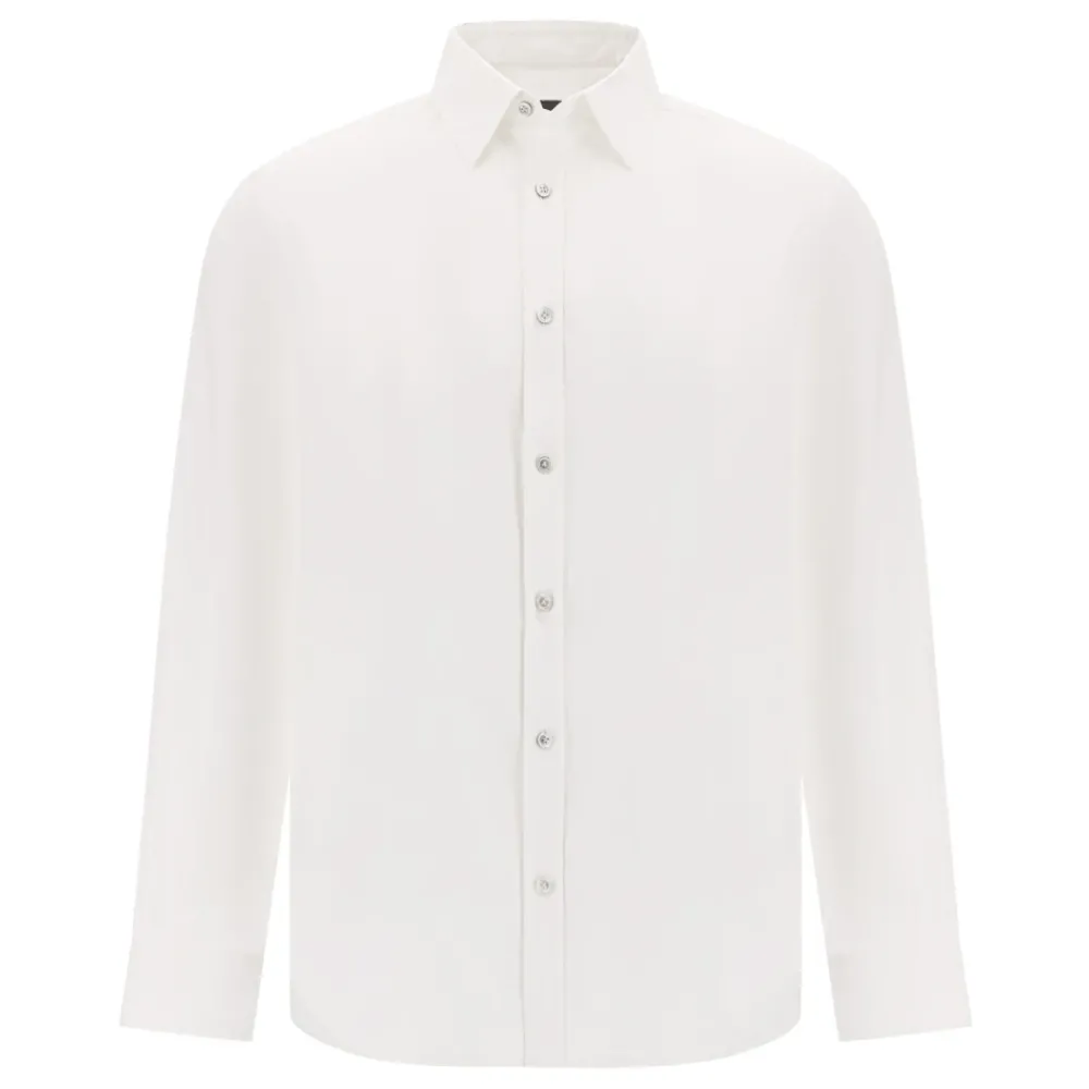 Heren Boggi Milano Regular Fit Poplin Katoenen Overhemd