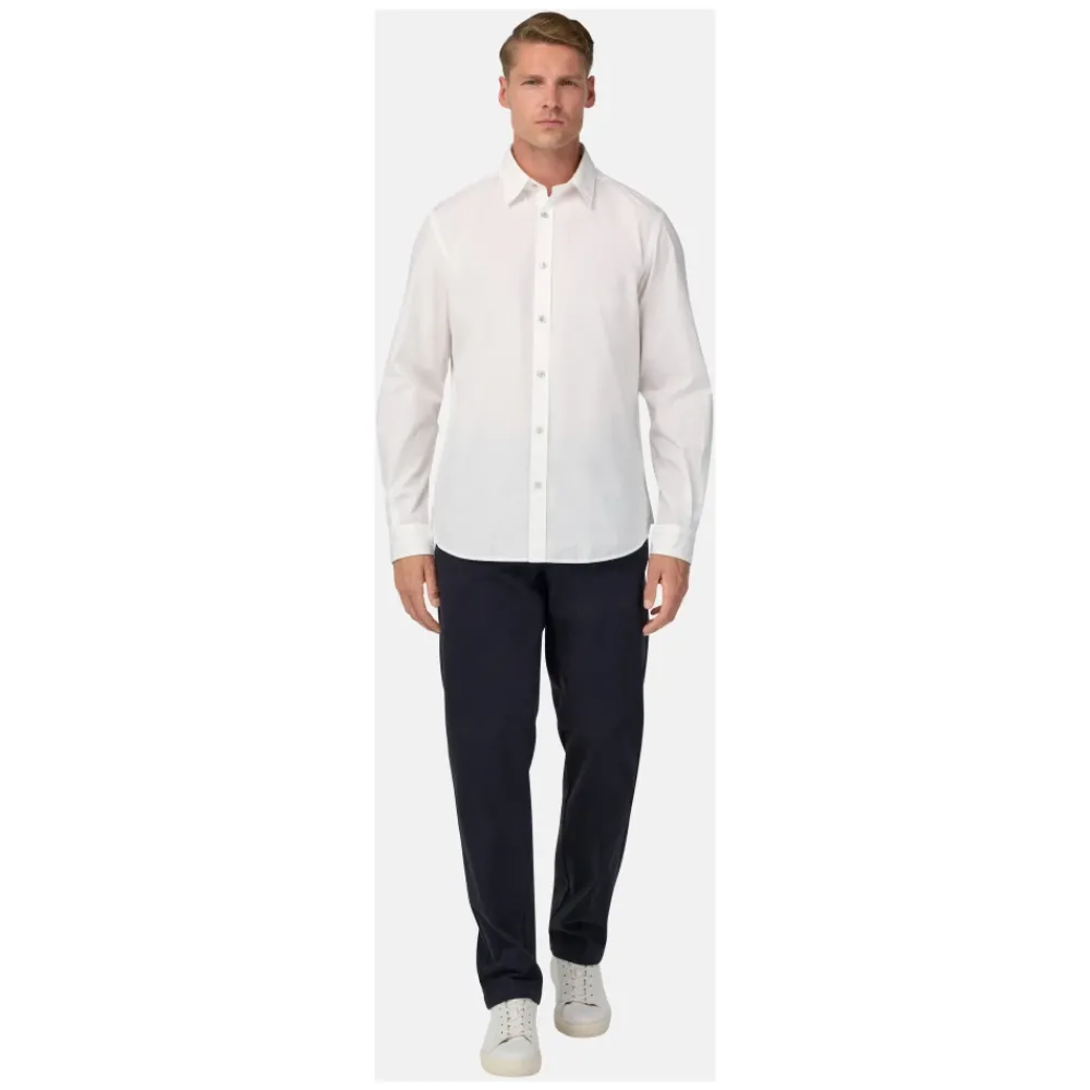 Heren Boggi Milano Regular Fit Poplin Katoenen Overhemd