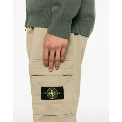 Heren Stone Island Reguliere Taps Toelopende Biscuit Broek AW24