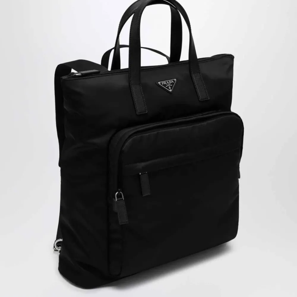 Heren Prada Re-Nylon en Saffiano-leren tote bag