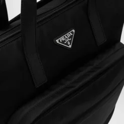 Heren Prada Re-Nylon en Saffiano-leren tote bag