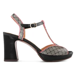 DAMES Chie Mihara Sandalen^Retro leren sandaal met gesp