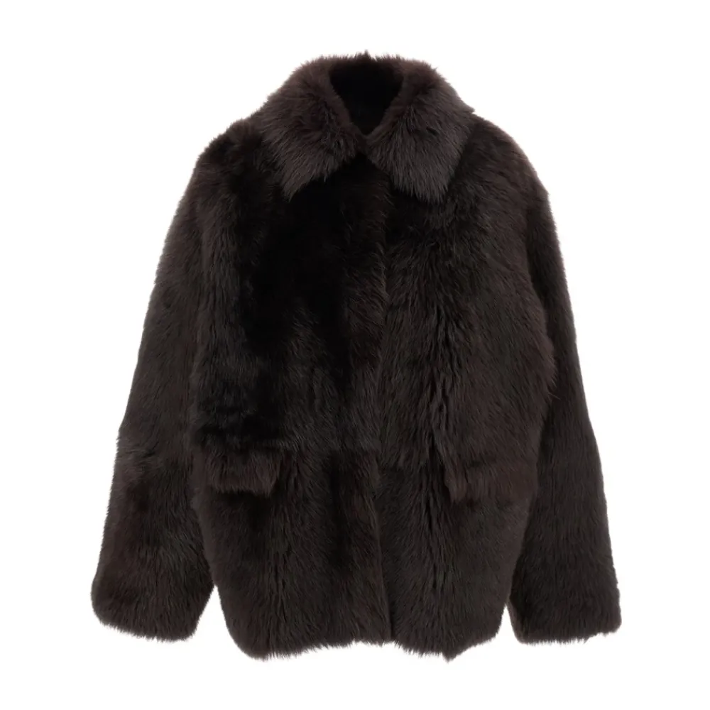 DAMES 1972 Desa Reversible Shearling Boxy Jas