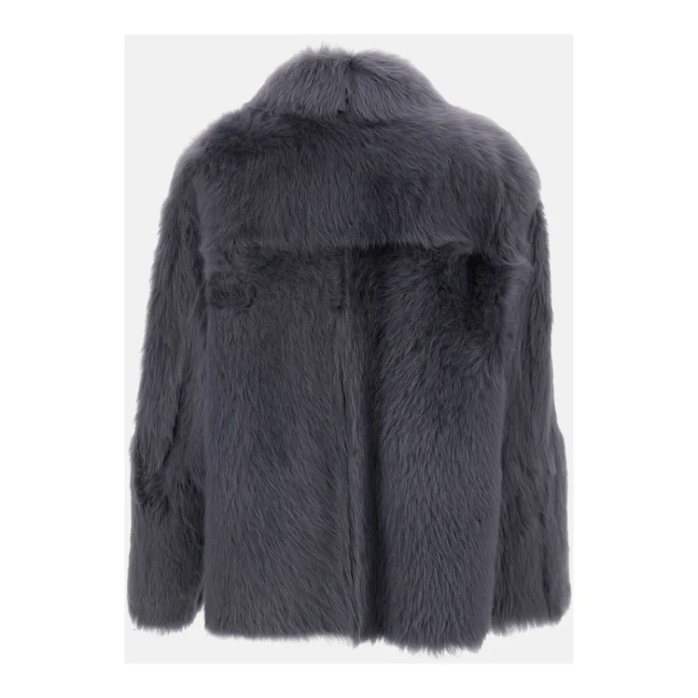 DAMES 1972 Desa Jassen^Reversible Shearling Boxy Jacket