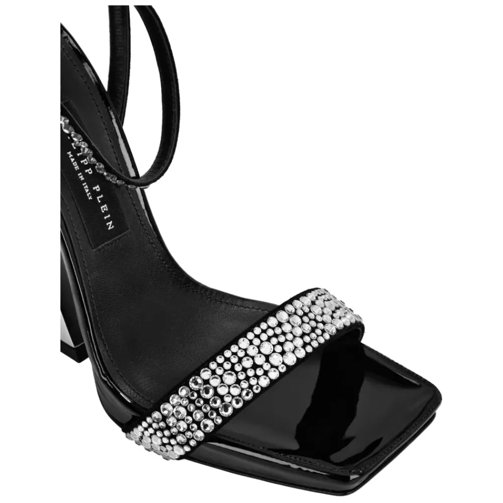 DAMES Philipp Plein Sandalen^Rhinestone Nappa Single Strap Sandal