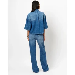 DAMES Dante 6 Rhinestone Wide Leg Jeans Vintage Blue