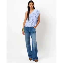 DAMES Dante 6 Rhinestone Wide Leg Jeans Vintage Blue