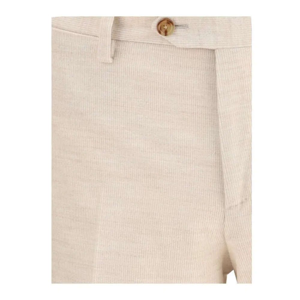 Heren Lardini Kostuums^Ribfluwelen Pak met Revers