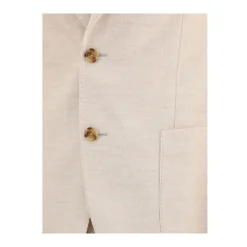 Heren Lardini Kostuums^Ribfluwelen Pak met Revers