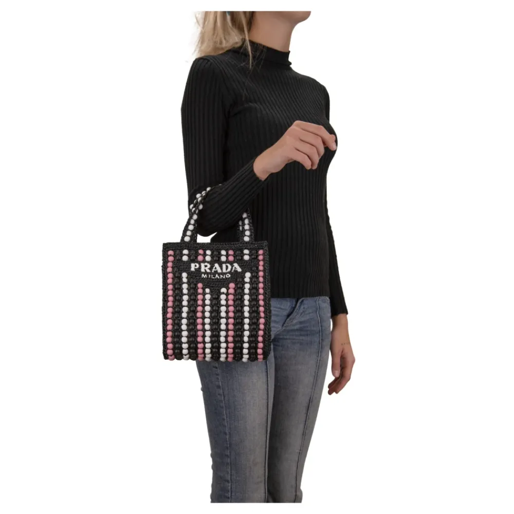 DAMES Prada Rieten Schoudertas