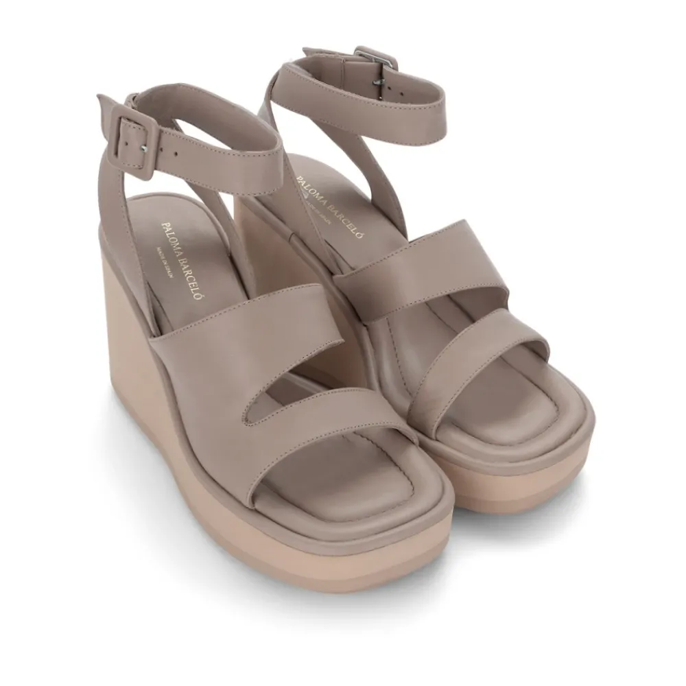 DAMES Paloma Barceló Sleehakken^Rizia Tortora Leren Sandaal