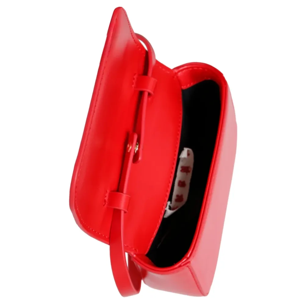 Marni Tassen^Rode Eco-Leren Casual Schoudertas