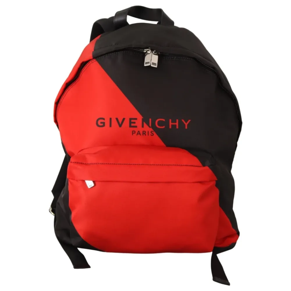 DAMES Givenchy Rugzakken|Rugzakken^Rode en Zwarte Nylon Urban Rugzak