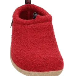 Heren Giesswein Pantoffels^Rode Gesloten Pantoffels met Bontvoering