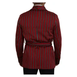 Heren Dolce & Gabbana Kostuums^Rode Gestreepte Robe Blazer