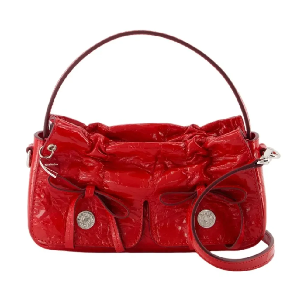 DAMES Acne Studios Handtassen^Rode Gewatteerde Leren Schoudertas