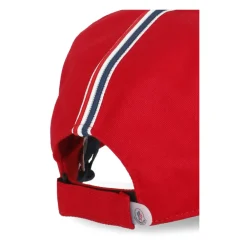 Moncler Mutsen En Petten^Rode Katoenen Baseballpet voor Jongens