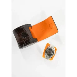 Heren Santoni Portefeuilles^Rode Leren Kaarthouder met Meerdere Sleuven