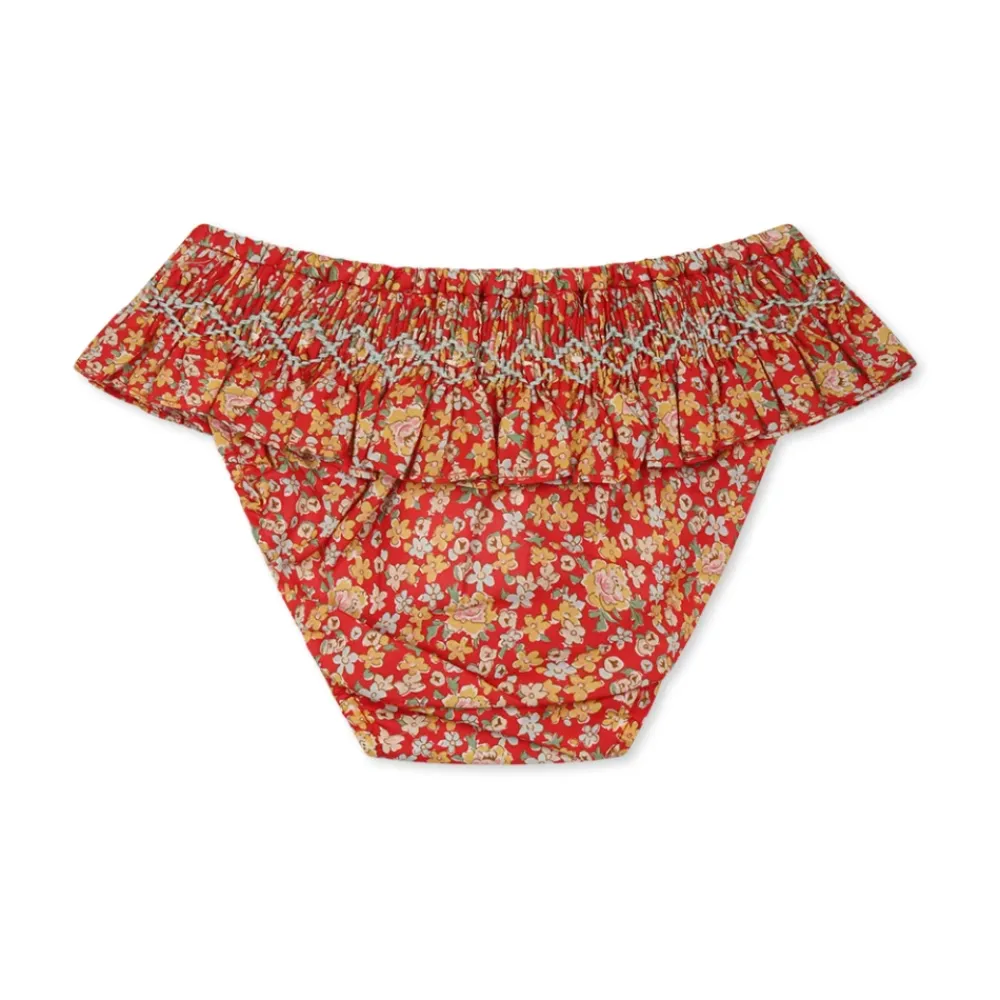 Bonpoint Rode Liberty Stof Slip met Ruches