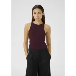 DAMES Gestuz Shirts^Rode Rhinestone Logo Tank Top