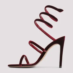 DAMES René Caovilla Rode Sandalen Verhogen Stijl Comfortabel