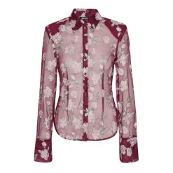 DAMES ROTATE Birger Christensen Rode Shirt Rotatie Stijl