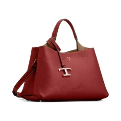 DAMES Tod's Rode Top Handvat T-Plaque Tas