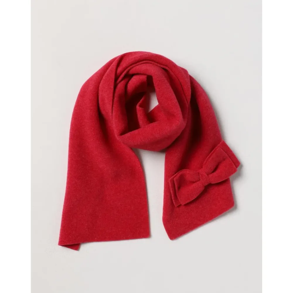 Il Gufo Sjaals^Rode Wol Strik Tasje voor Meisjes