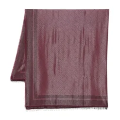 DAMES Elisabetta Franchi Geborduurde Rand Patroon Jacquard Sjaal