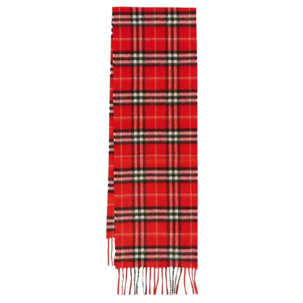 Burberry Geruit Franje Katoenen Sjaal