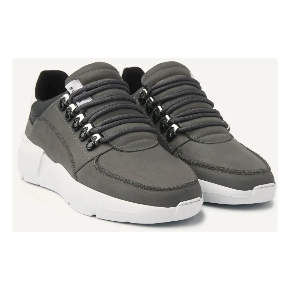 Heren Nubikk Sneakers^Roque Roman Dark Grey Combi Sneakers