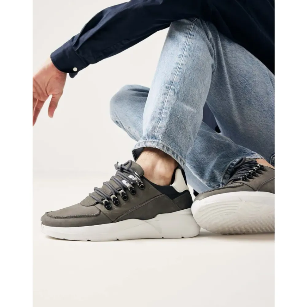 Heren Nubikk Sneakers^Roque Roman Dark Grey Combi Sneakers
