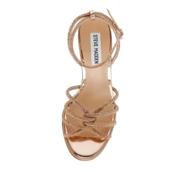 DAMES Steve Madden Sandalen^Rose Goud Platte Schoenen Synthetisch Model